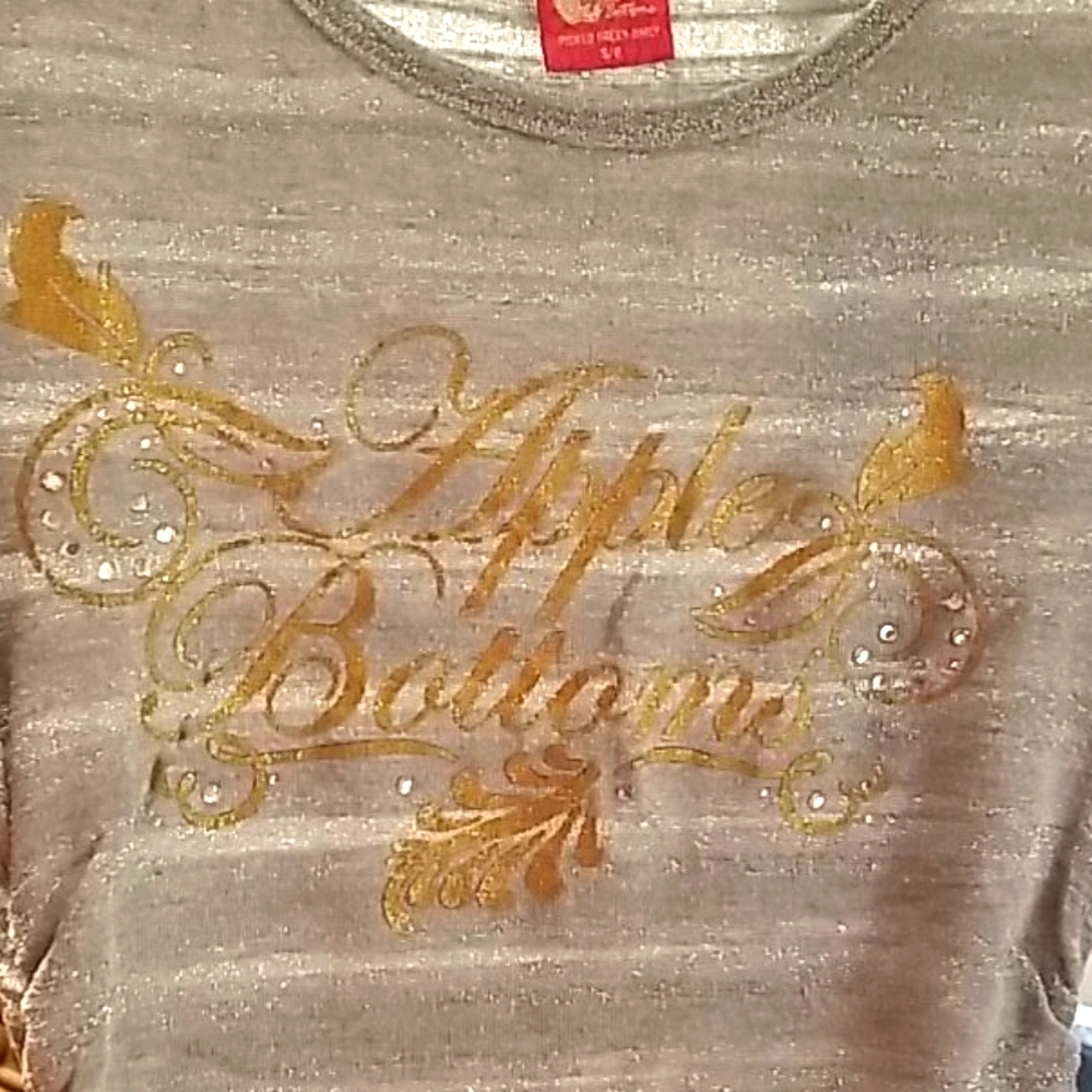 Apple Bottom Brand, Shimmering Gold Shirt